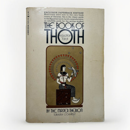 The Book of Thoth Aleister Crowley Egyptian Tarot Lancer 1st PB Occult 1969 Dark