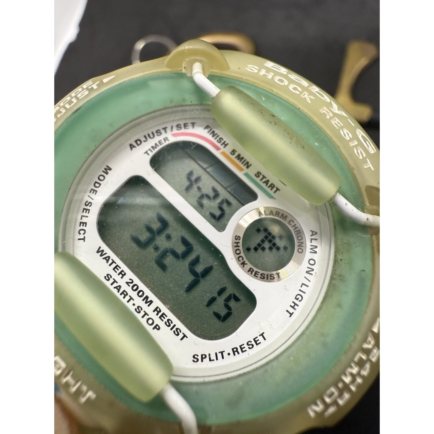 Casio Baby-G BG-370 Digital Watch Ice Blue Shock Resist Works G-lide READ