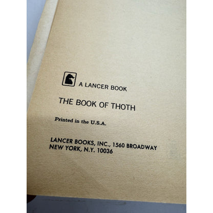 The Book of Thoth Aleister Crowley Egyptian Tarot Lancer 1st PB Occult 1969 Dark