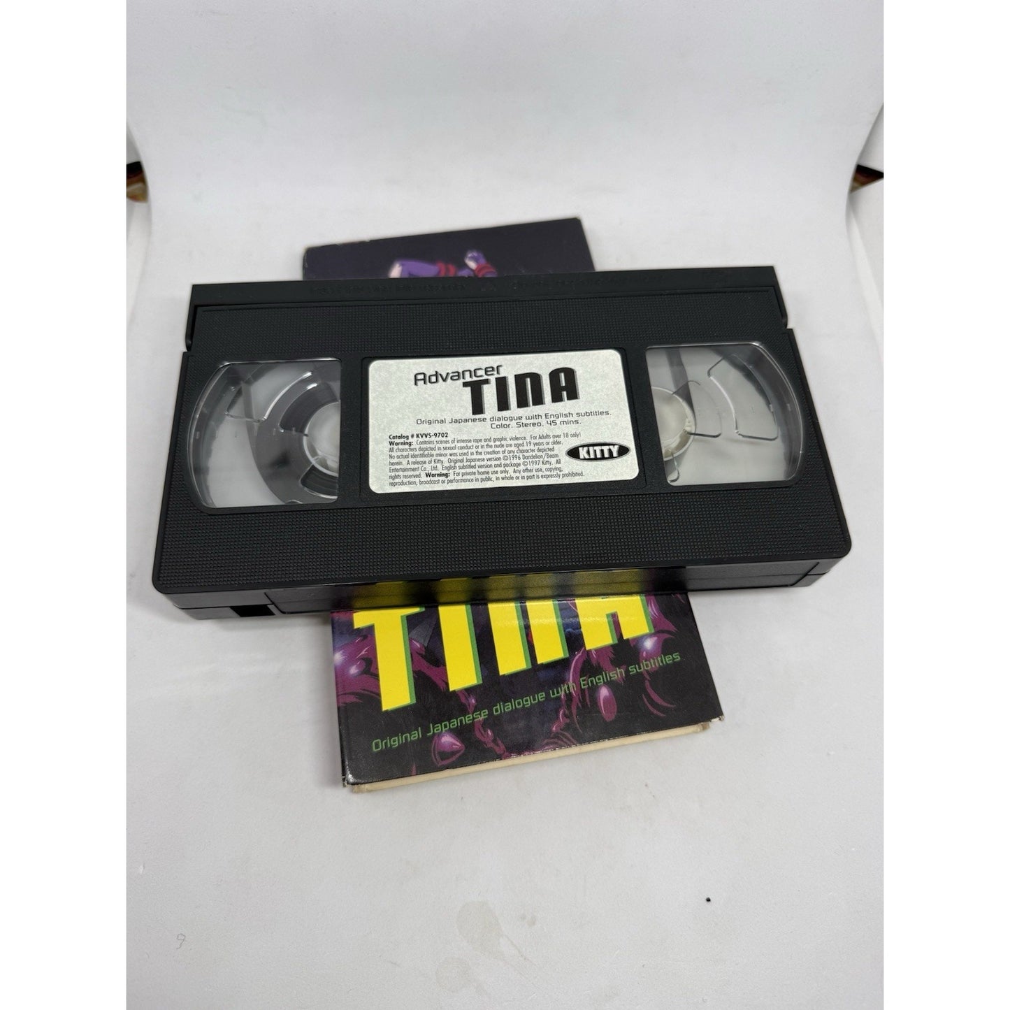 Advancer Tina VHS Kitty Media 1997 Retro Sci-Fi Anime Japanese English Sub Japan