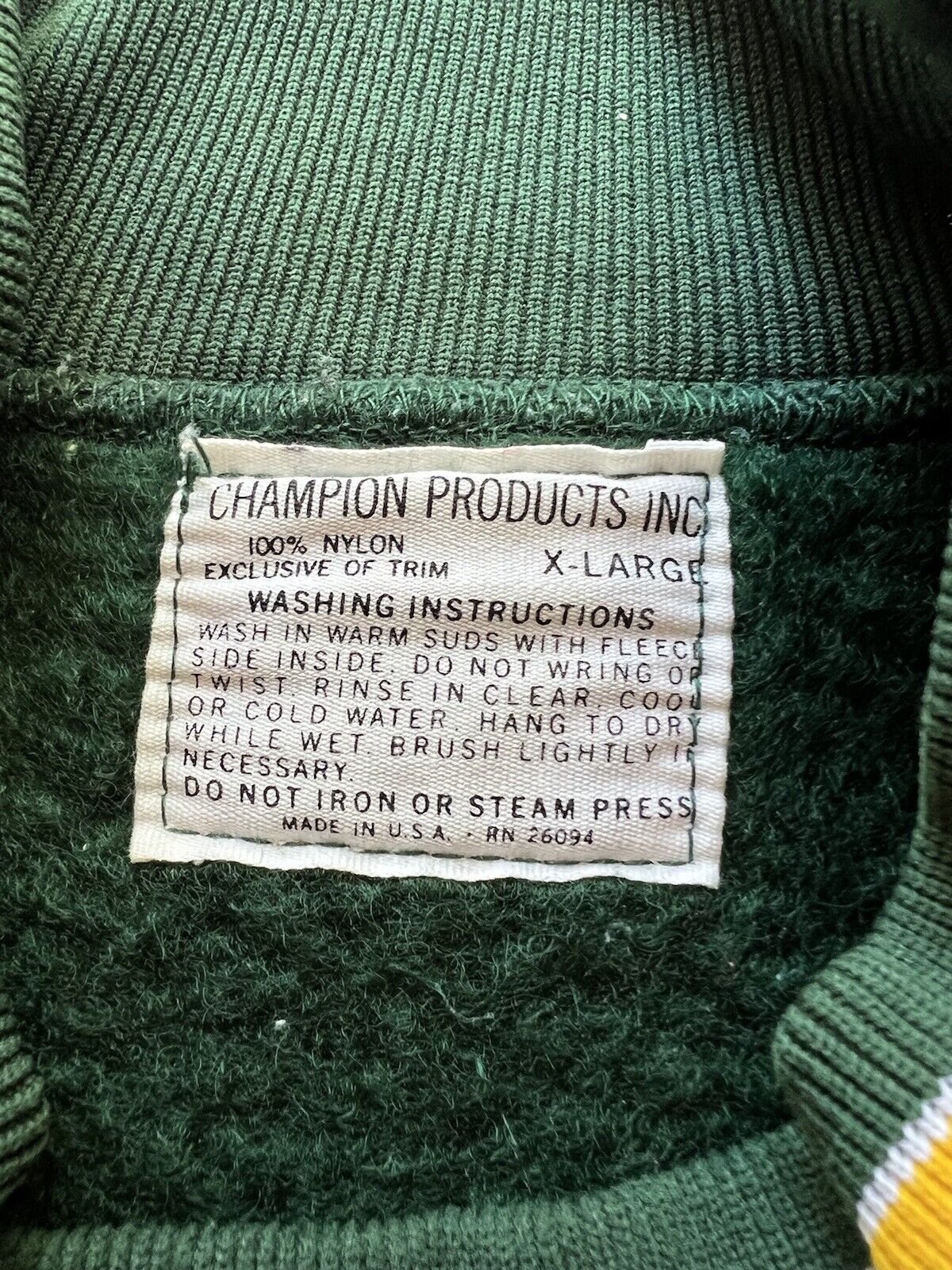 60’s Champion Product INC Vintage Nylon HARBOR Crewneck Sweater XL USA 26094 - thriftgoblin