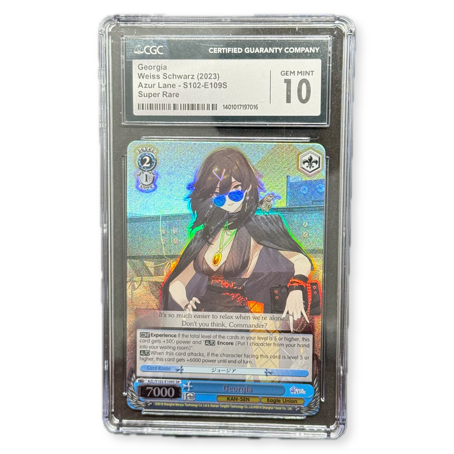 2023 Azur Lane Georgia Weiss Schwarz Super Rare CGC 10