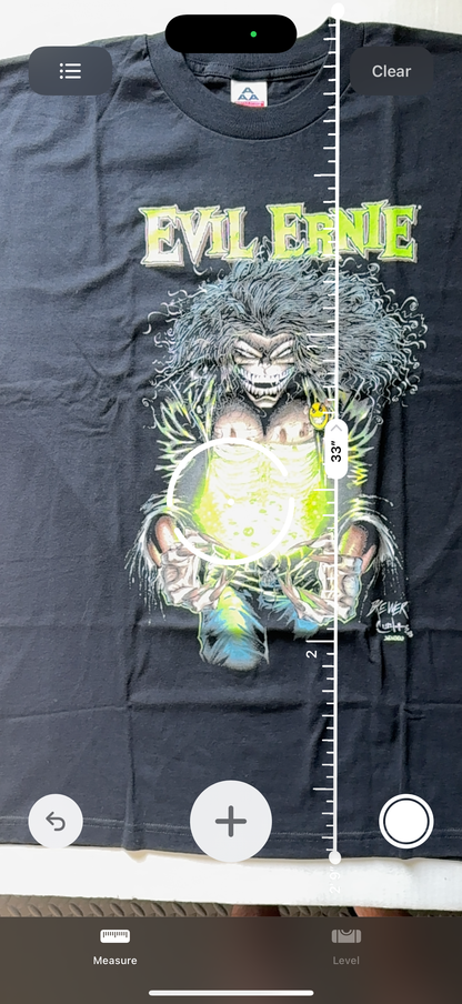 Rare Vintage Chaos Comics Evil Ernie Green Glow T Shirt Mens Black Large AAA Tag