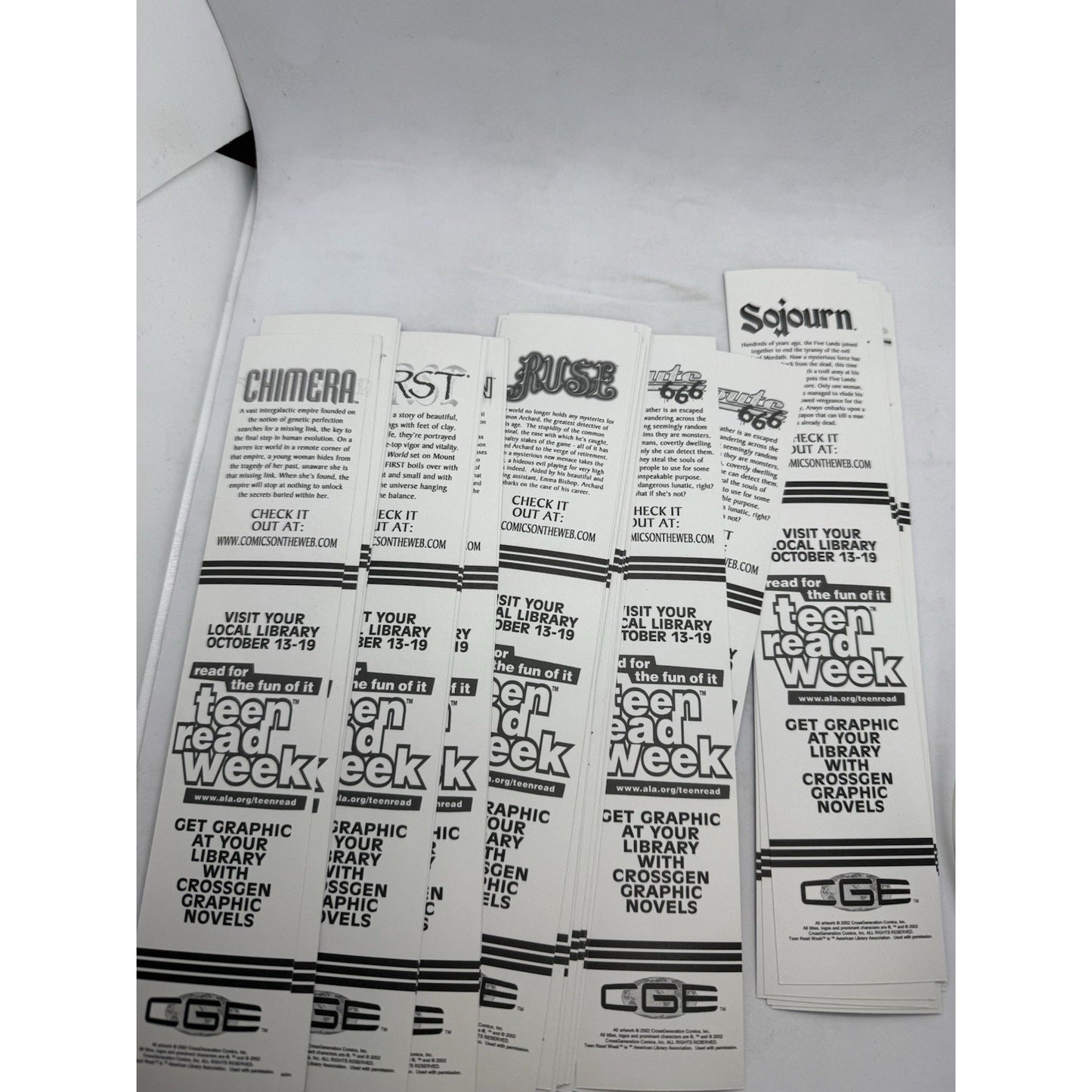 38 Comic Bookmarks Lot Sojourn, Mystic, Chimera, Route 666, The Path Set Adult