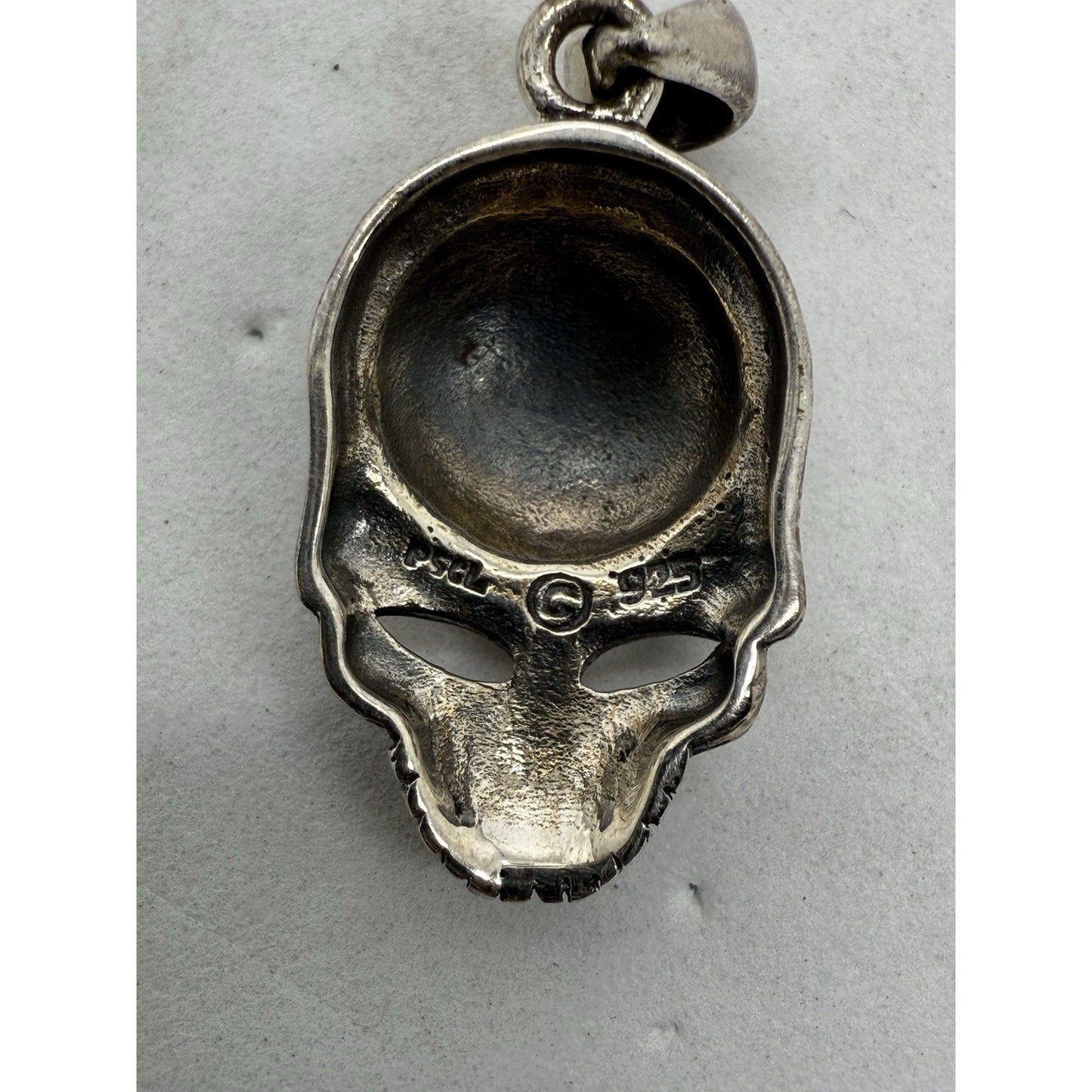 Grateful Dead .925 Silver Skull Pendant PSCL Marked 2.8g Sterling RARE Charm