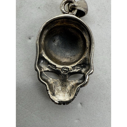 Grateful Dead .925 Silver Skull Pendant PSCL Marked 2.8g Sterling RARE Charm