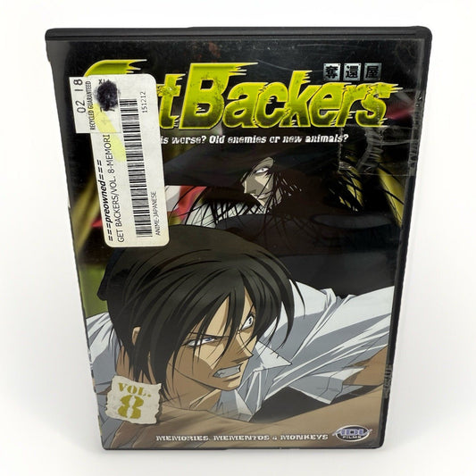 GetBackers Vol. 8 DVD ADV Films Memories Mementos & Monkeys Anime Region 1 Anime