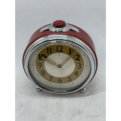 Pottery Barn Retro Alarm Clock Red Tested Vintage Aesthetic AA Heavy Quality