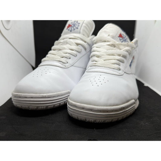 Reebok Ex‑o‑fit White Leather Sneakers Men’s 11.5 Retro Low‑Top Casual Shoes