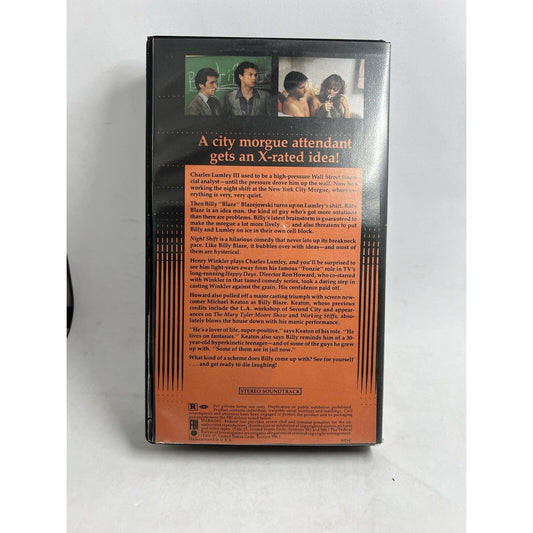 NIGHT SHIFT WARNER HOME VIDEO Clamshell VHS MICHAEL Keaton Tested Vintage Film