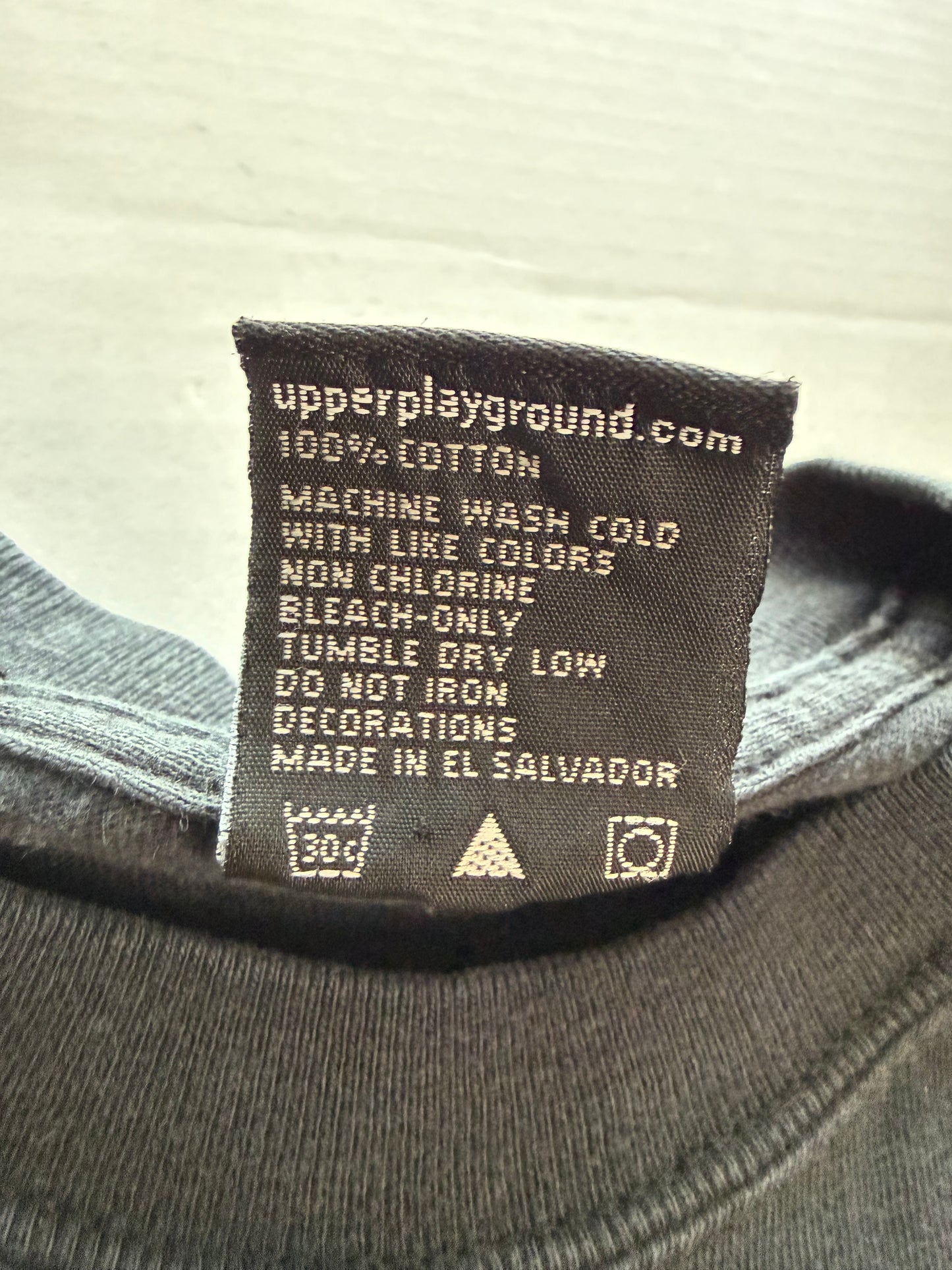 Upper Playground x The Warriors Baseball Fury Tee Rare Collab Faded Black L