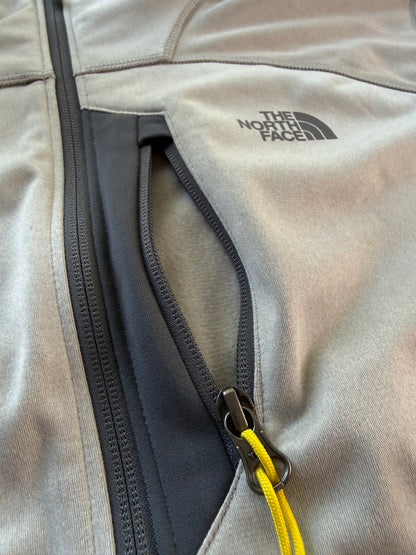 The North Face 100 Weight Cinder Full Zip Fleece Jacket Mens L Light Grey NWT