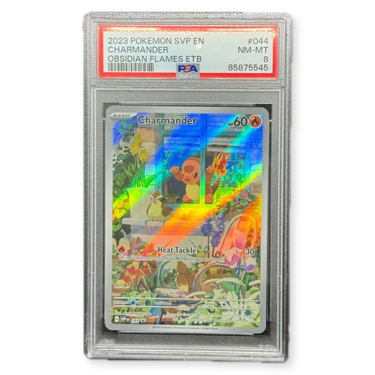 2023 Pokemon SVP Charmander 044 Obsidian Flames ETB Promo PSA 8 NM-MT English