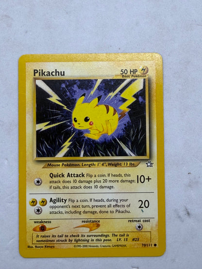 Pokemon Neo Genesis Pikachu 70/111 1999 Common Card