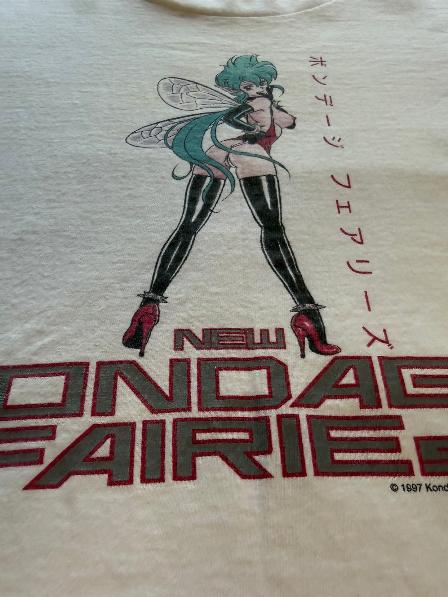 Vintage 1997 New Bondage Fairies Kondom Tee Fashion Victim EROS Comix Manga