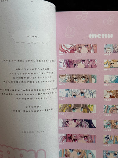 CHON* Peppy Poppy Original Illustration Artbook Doujin Comitia 150 2024 B5