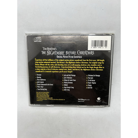 Nightmare Before Christmas Soundtrack CD Disney Danny Elfman Tim Burton