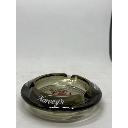 New Vintage Ashtray Harvey's State Line Nevada Resort Hotel Lake Tahoe Glass NV