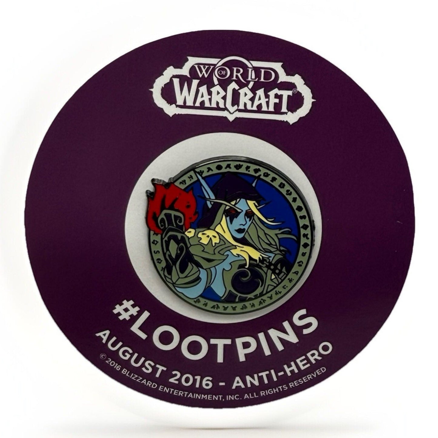 New Loot Crate August 2016 Anti-Hero World of Warcraft WoW Lapel Enamel Pin Game