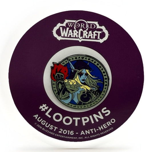 New Loot Crate August 2016 Anti-Hero World of Warcraft WoW Lapel Enamel Pin Game