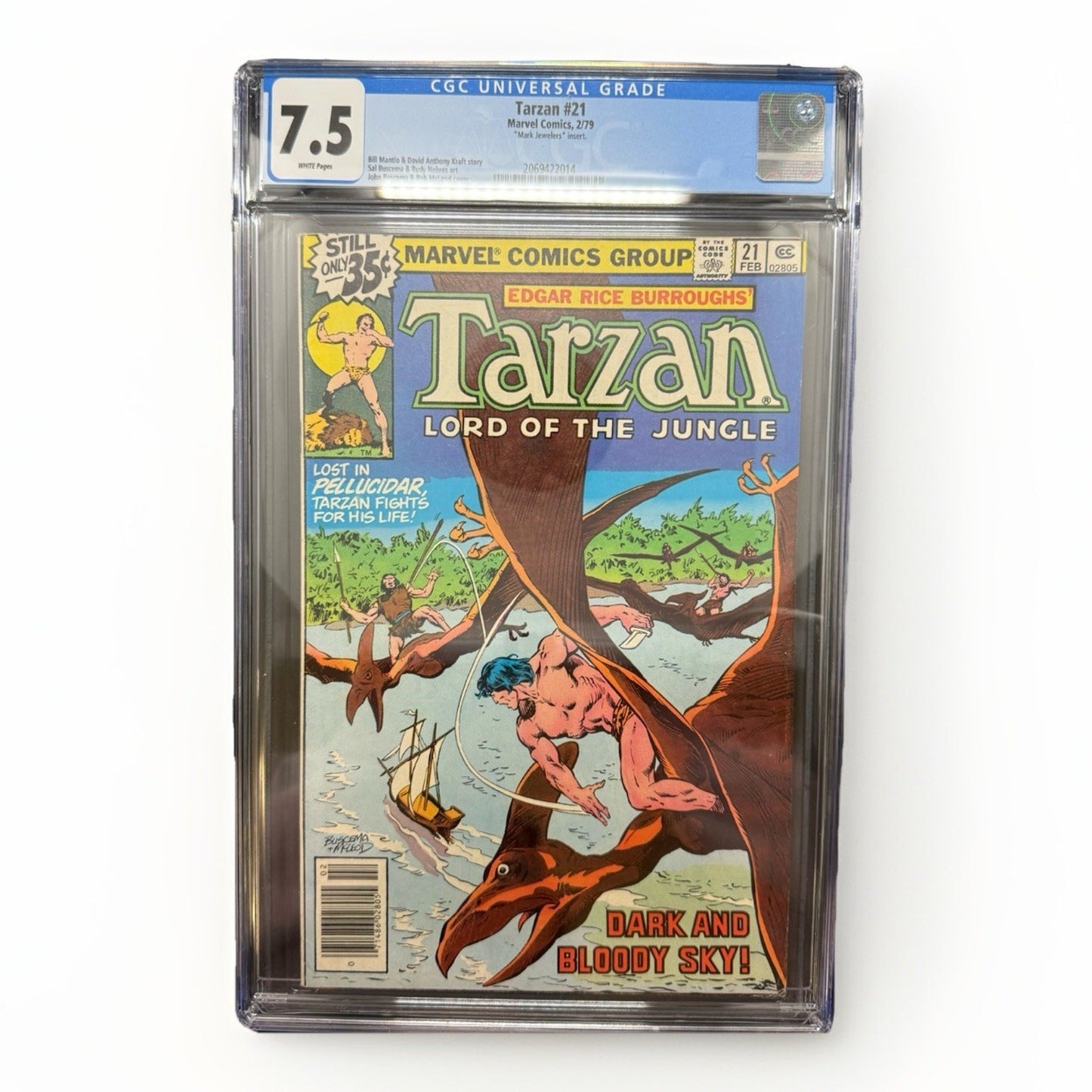 Tarzan #21 Marvel Comics 2/1979 CGC 7.5 – Mark Jewelers Insert – White Pages