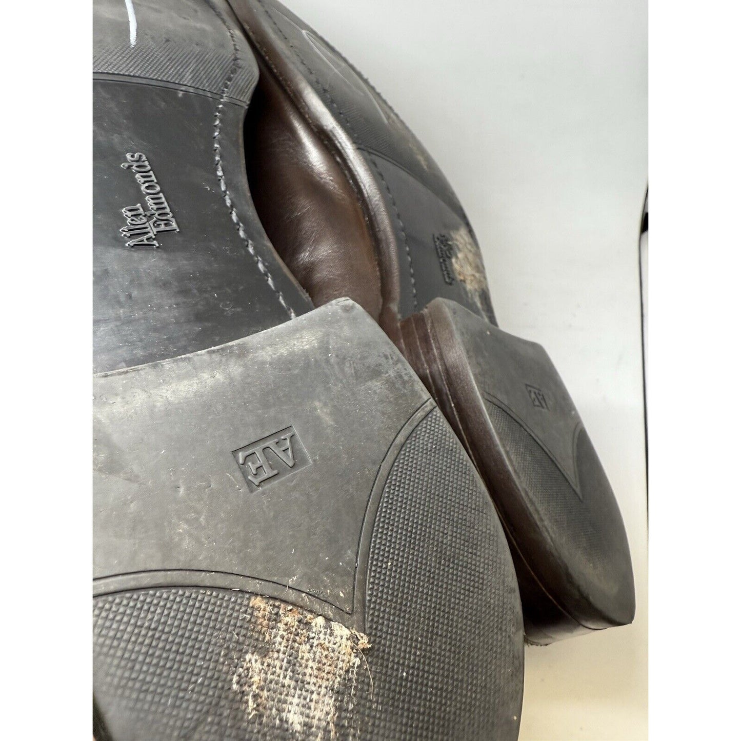 Allen-Edmonds Shoes Montgomery Split Toe Brown Lace Up US 12 D Dress Leather