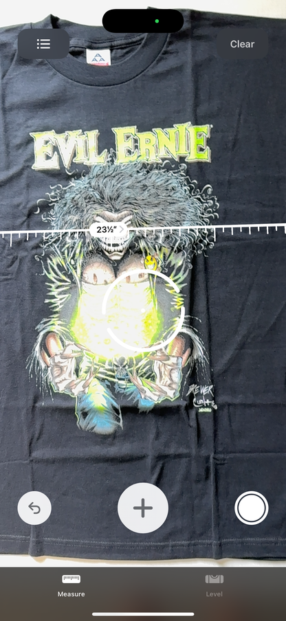 Rare Vintage Chaos Comics Evil Ernie Green Glow T Shirt Mens Black Large AAA Tag