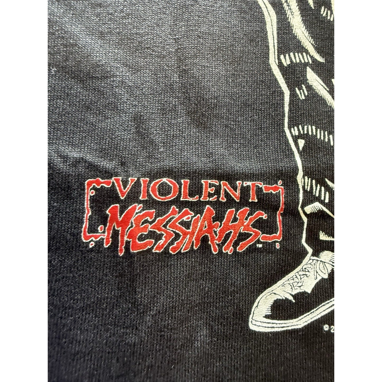2001 Violent Messiahs Comic Shirt XL Hanes Tag Gun Art Black Tee Deadstock USA