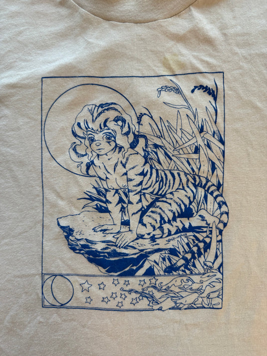 1988 Single Stitch Neko Tigress Spirit Halo Art Tee Deadstock Never Worn XL
