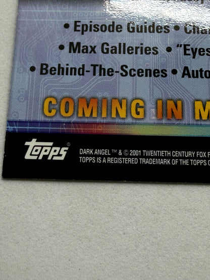 Dark Angel Trading Cards P1 Promo Built For Action Topps 2001