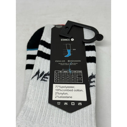 Stance x Neckface Classic Crew Socks Large 9-12 NWT White Horror Skate Art Graff