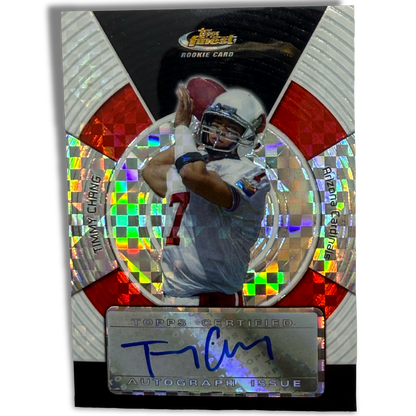 2005 Topps Finest Timmy Chang Rookie Autograph X-Fractor Card Serial 182 of 250