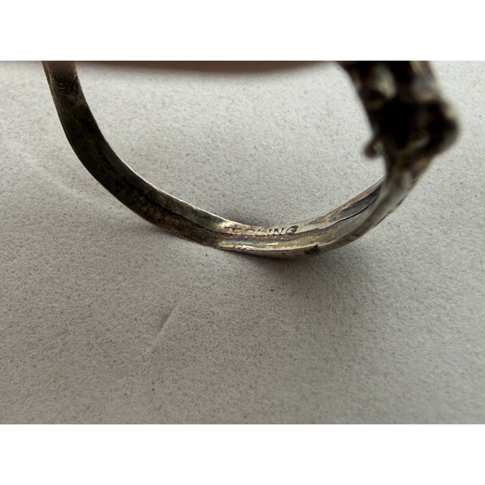 925 Sterling Silver Safari Animal Ring Lion Elephant Giraffe Zebra Size 8 - thriftgoblin
