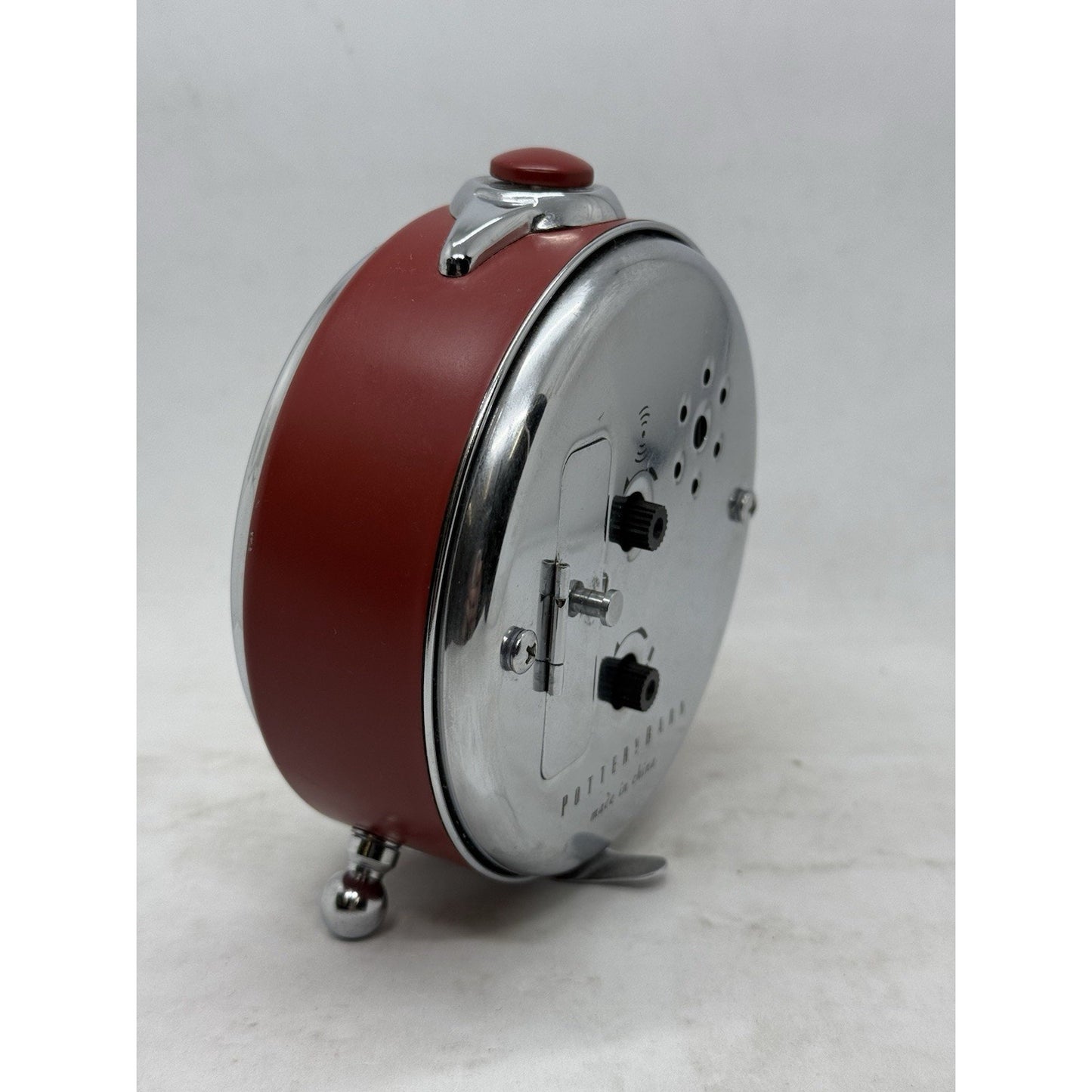 Pottery Barn Retro Alarm Clock Red Tested Vintage Aesthetic AA Heavy Quality
