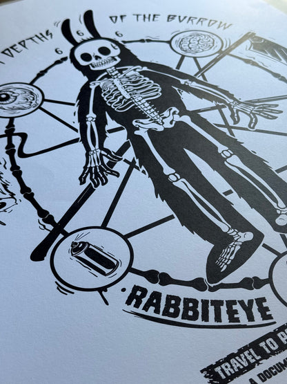 Nychos Rabbit Eye Movement Deepest Depths Burrow Signed Print 256/300 18x24
