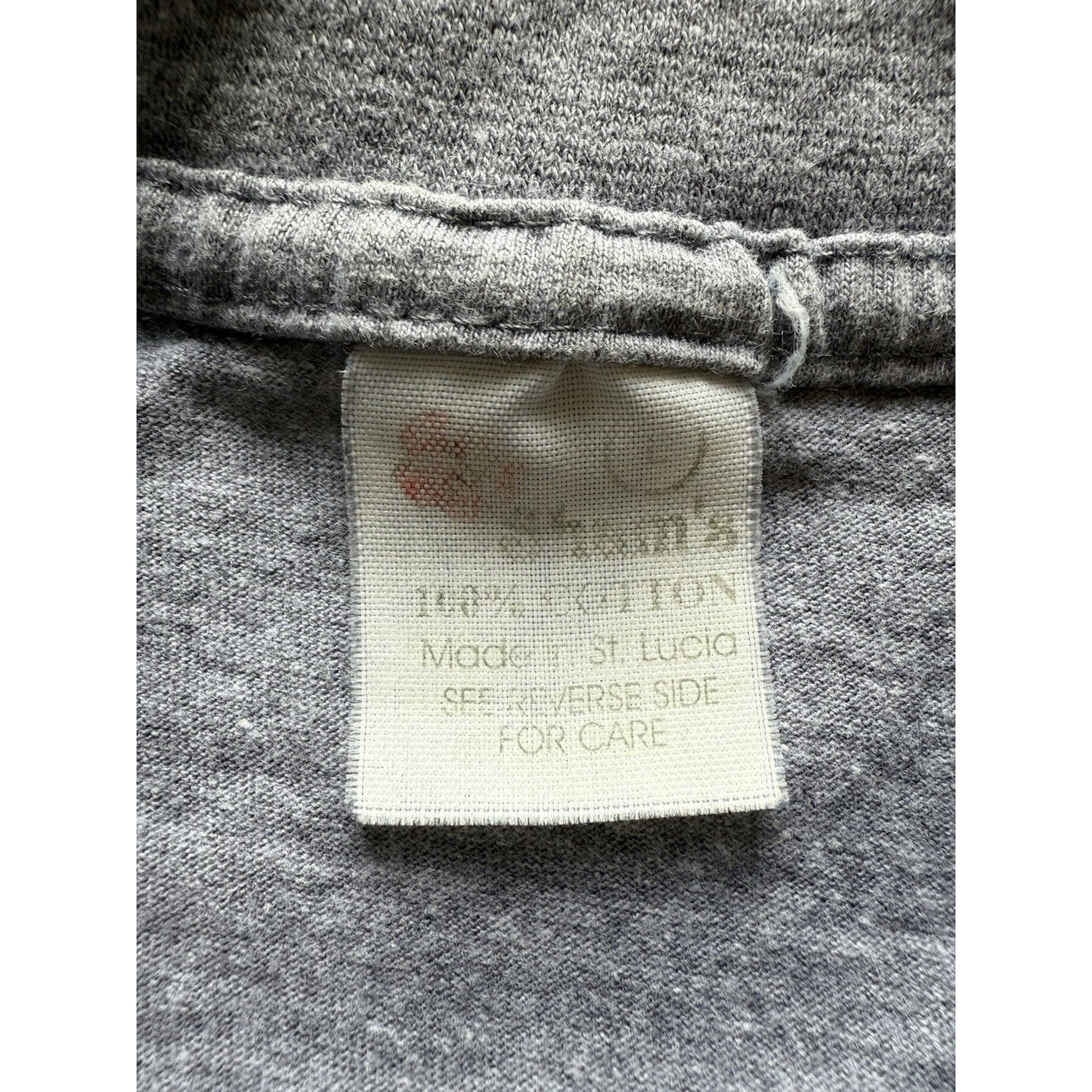 Vintage St Lucia Shirt Graphic Cartoon Boobs Fruit Tee Gray L Adult Humor Sex