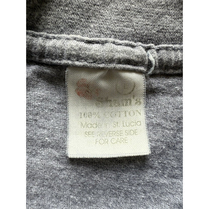 Vintage St Lucia Shirt Graphic Cartoon Boobs Fruit Tee Gray L Adult Humor Sex