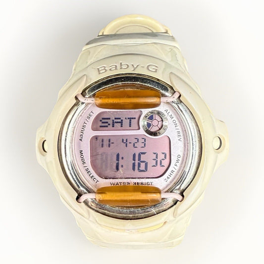 Casio Baby-G BG-169M Shock Resist White Pink Digital Watch Works Japan RARE