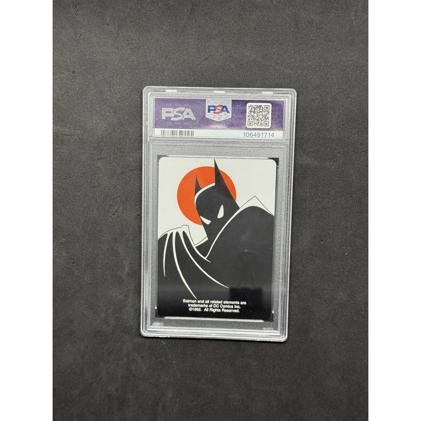 1992 DC Comics Playing Card Catwoman Queen of Clubs PSA 9 Mint Batman TAS Era