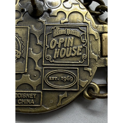 Disney DLR Haunted Mansion O'Pin House Pocket Watch 13 Hour Clock Pin 2009 70097