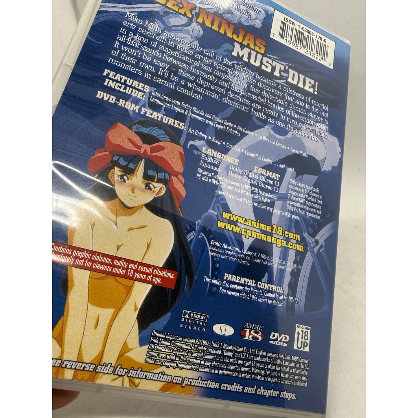 La Blue Girl 1 & 2 DVD 2001 Anime18 English Dub Sub Rare OOP Tested Collectible