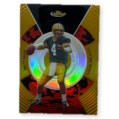 2005 Topps Finest Brett Favre Gold Refractor Card Serial 03 of 49