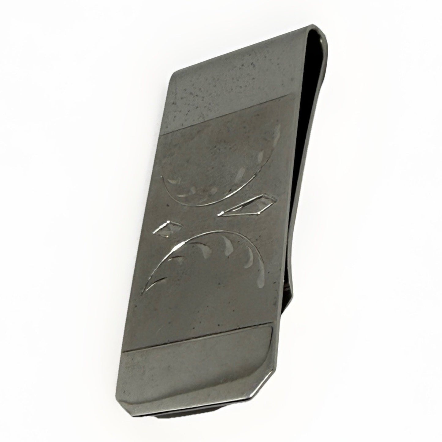 Sterling Silver Money Clip Hand Engraved Design MR X