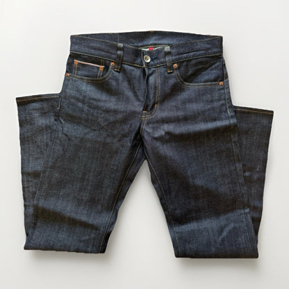 UNIQLO U Men’s Selvedge Denim Jeans 30x30 Raw Indigo Slim Straight Fit S001