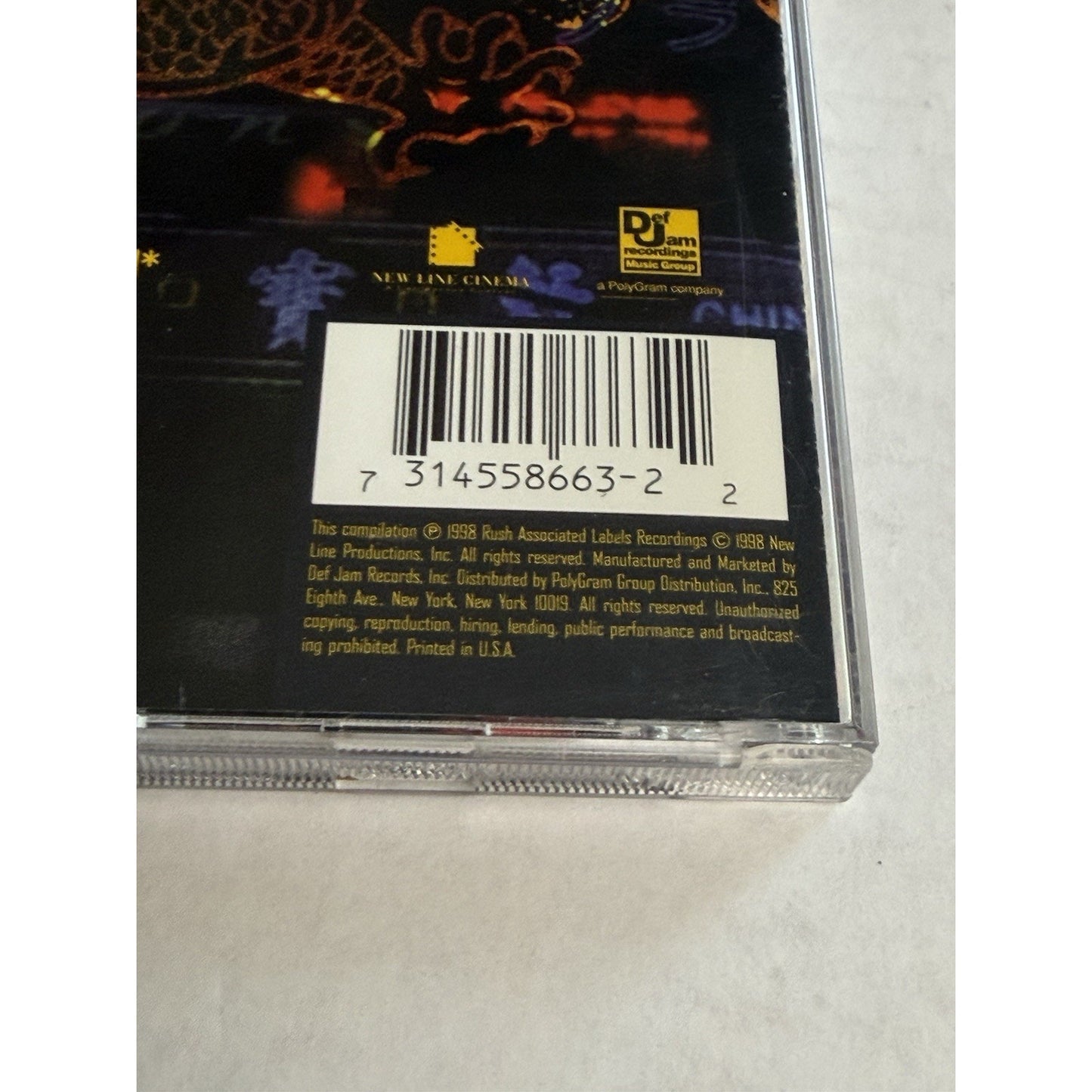Def Jam Rush Hour Soundtrack CD 1998 Jay-Z Wu-Tang Ja Rule Dru Hill Jackie Chan