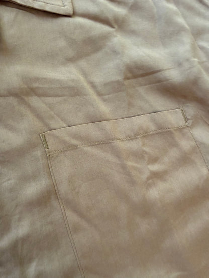 The Hundreds Face Woven Camp Shirt Brass Brown Mens XL NWT Paneled Back
