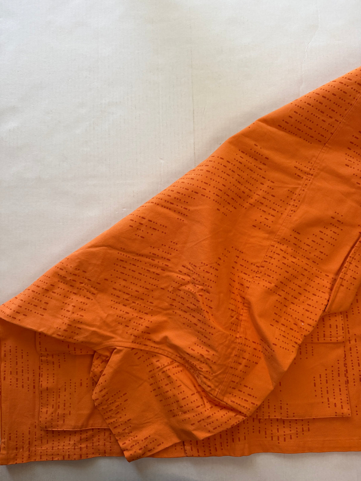 The Hundreds BDU Woven Camp Shirt Orange Mens XL NWT Morse Code Print