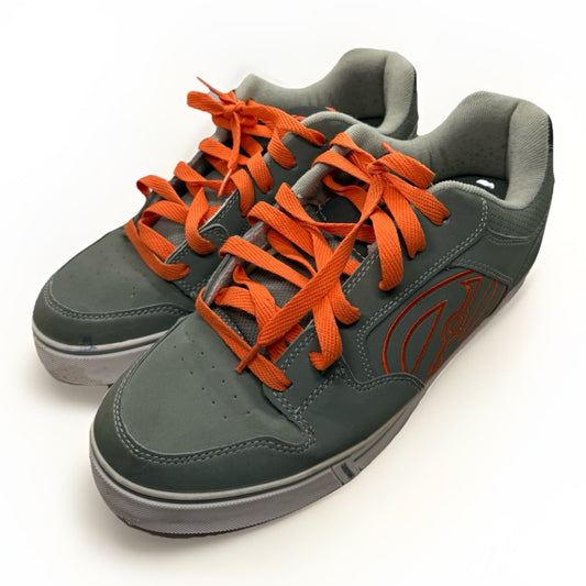 Heelys 770151 Gray Orange Shoes Men’s 10 Roller Skate Sneakers Rare Wheel Adult