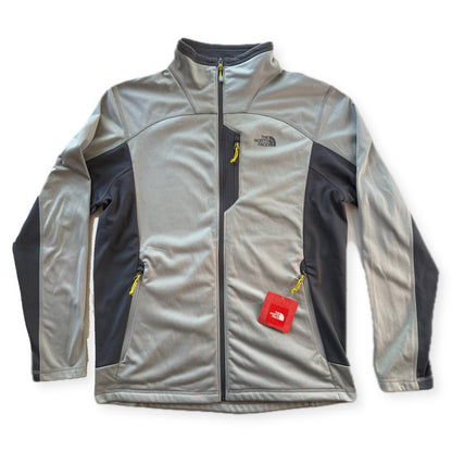The North Face 100 Weight Cinder Full Zip Fleece Jacket Mens L Light Grey NWT