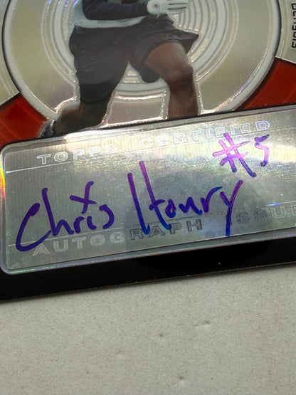 2005 Topps Finest Chris Henry Rookie Autograph Card Serial 154 of 399